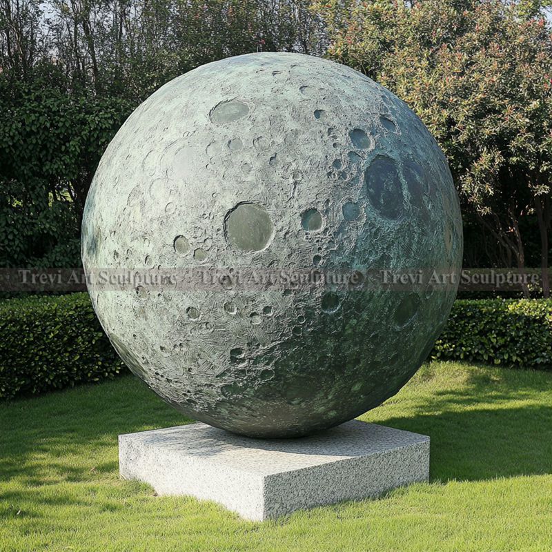 Metal Sphere Moon Sculpture 1