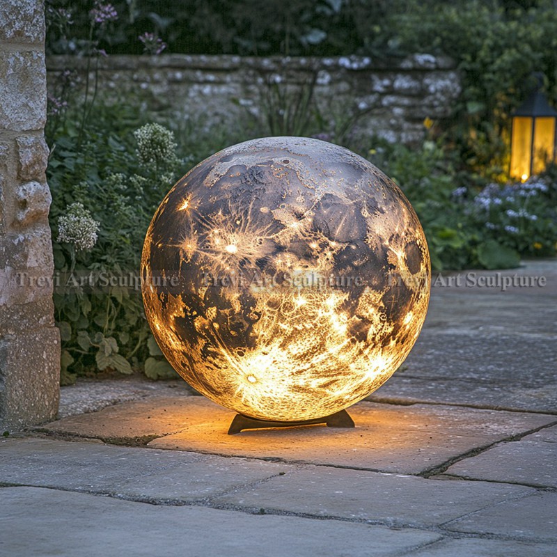 Metal Sphere Moon Sculpture 9