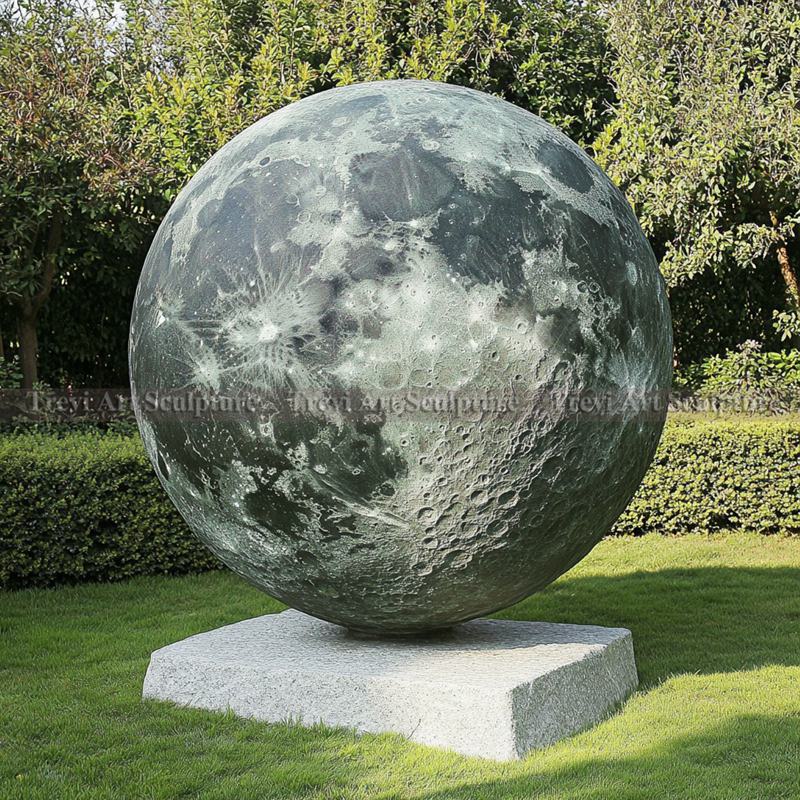 Metal Sphere Moon Sculpture 11