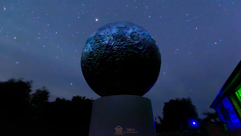 Metal Sphere Moon Sculpture 9