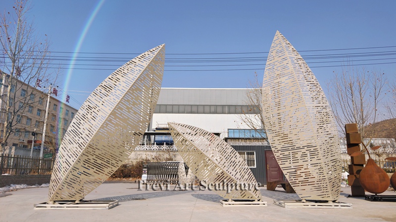 modern Large Metal Leaf Sculpture