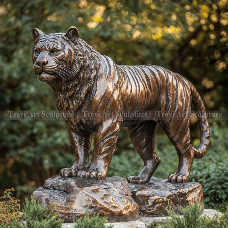 bronze tiger statues for yard