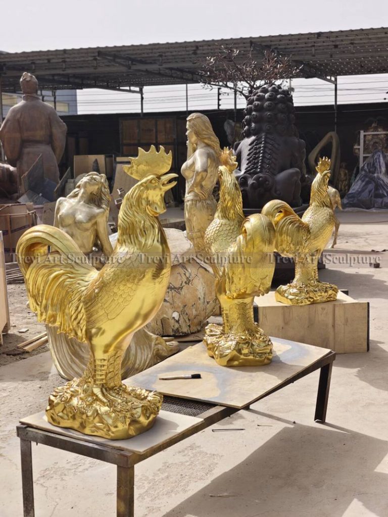 golden rooster statue