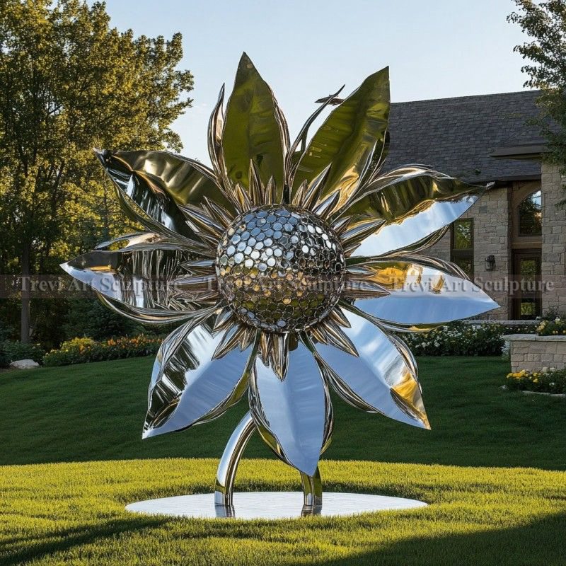 outdoor sunflower sculpture