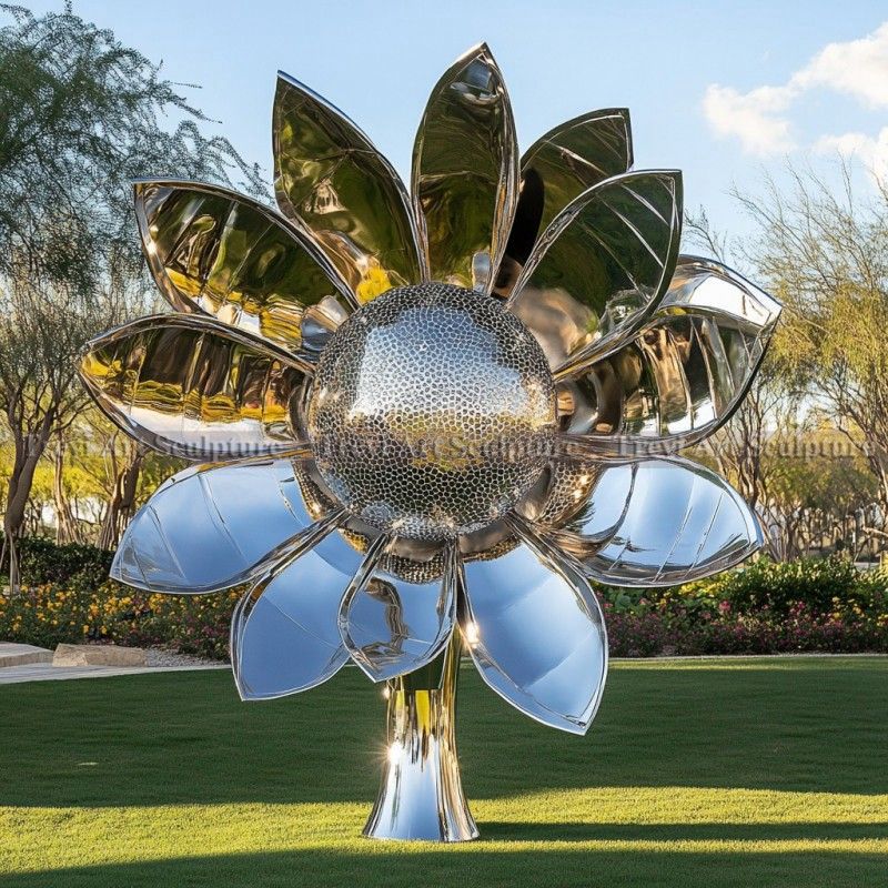 metal sunflower sculptures