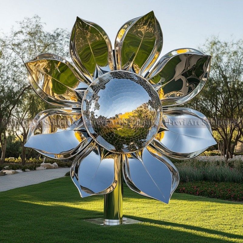 outdoor sunflower sculpture