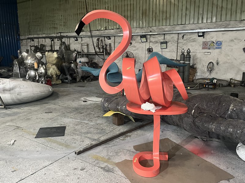 Abstract flamingo Art Sculpture