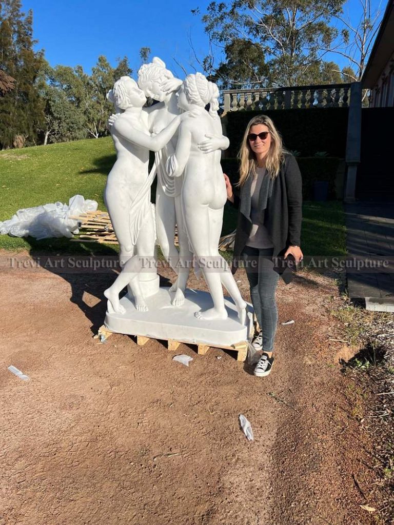 marble three graces statue