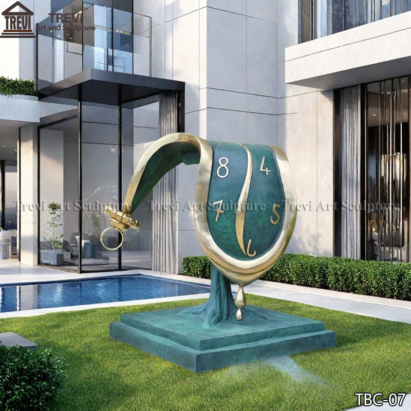 Bronze Famous Dali Clock Sculpture for garden