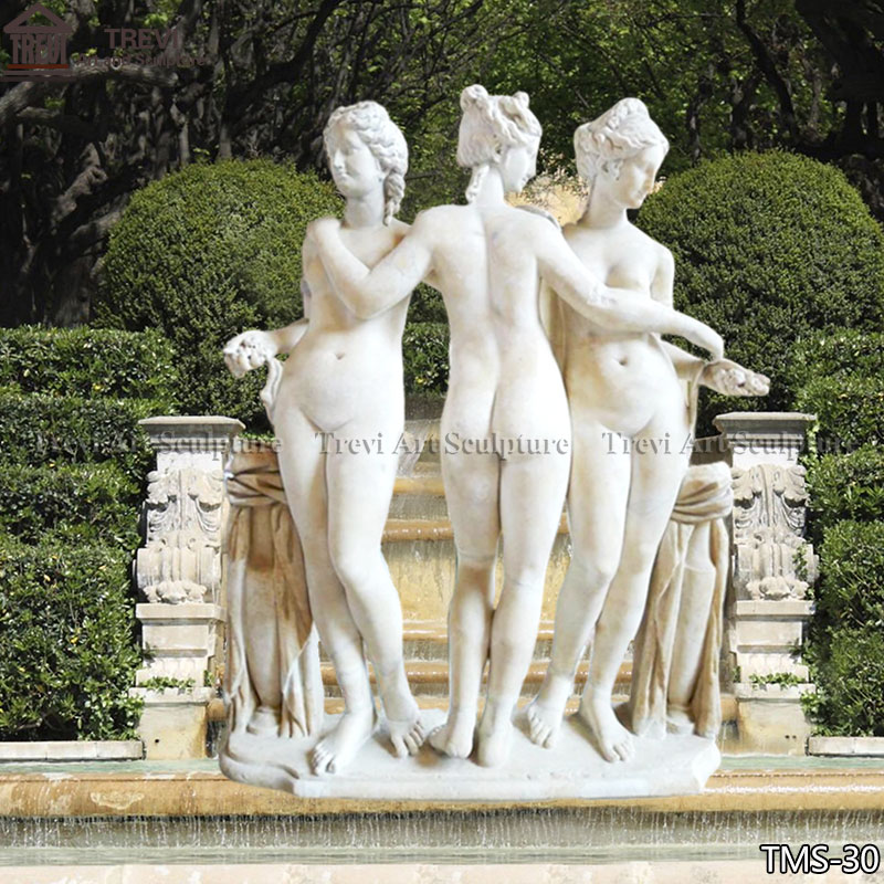 Marble the three graces sculpture louvre Replica