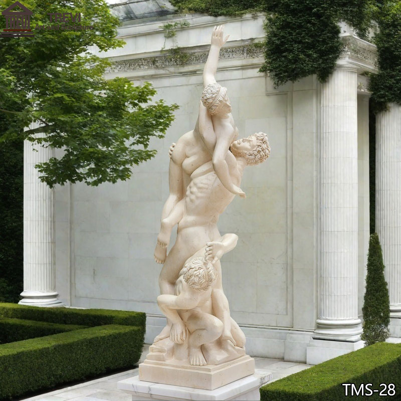 marble Abduction of a Sabine Woman Sculpture for garden