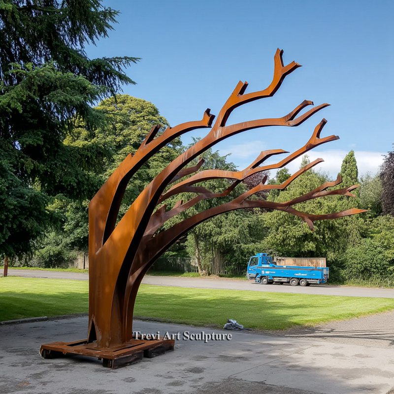 Corten Steel Tree Branch Sculpture for Park