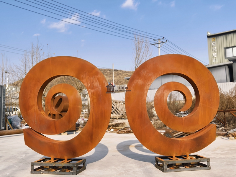 corten steel statues