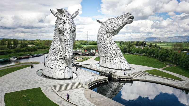 The Kelpies the world's largest horse sculptures