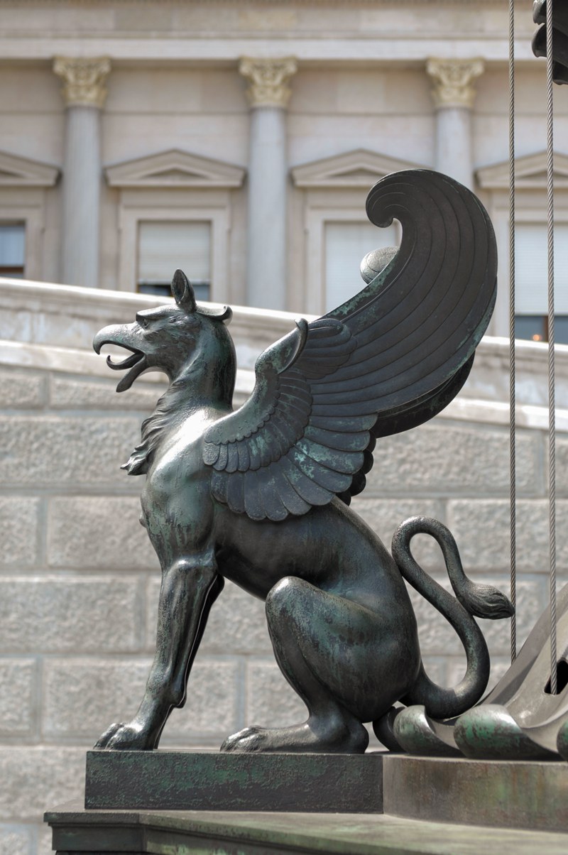 Statue of a Griffin, in front of the Austrian Parliament Building, Vienna