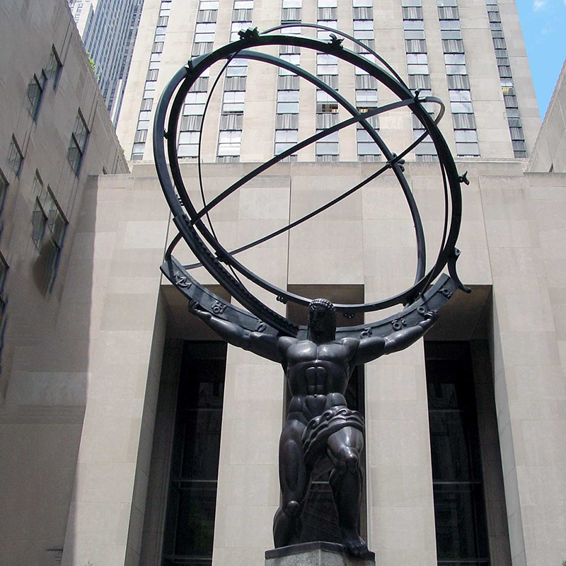 The Statue of Atlas bronze