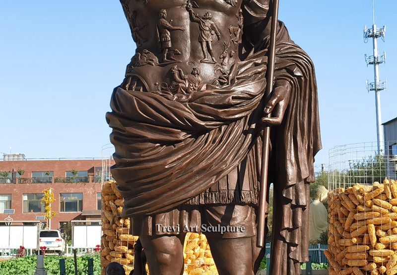 bronze Augustus of Prima Porta Statue details