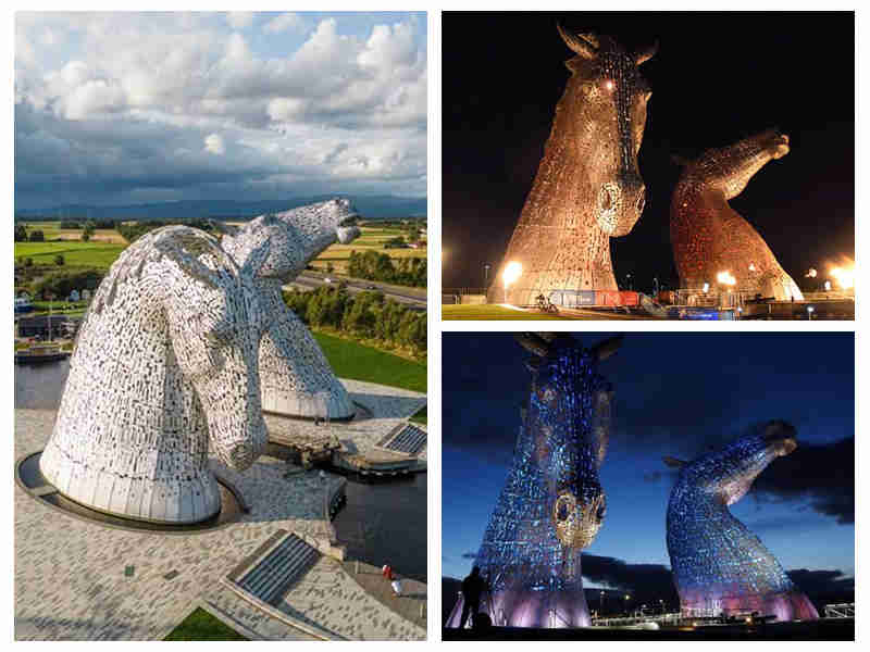 famous animal statue of The Kelpies