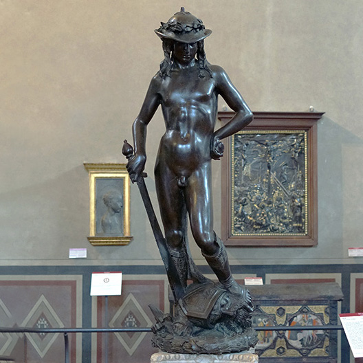 famous david bronze statue