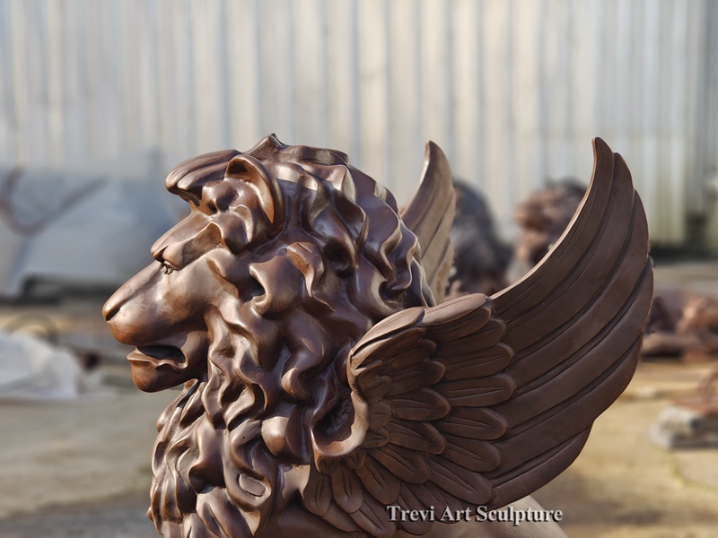 life size Bronze Winged Lion Statue