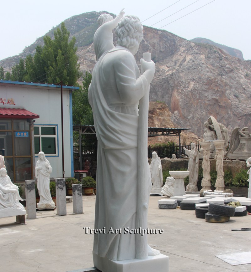religious Life Size Saint Christopher Statue in Marble