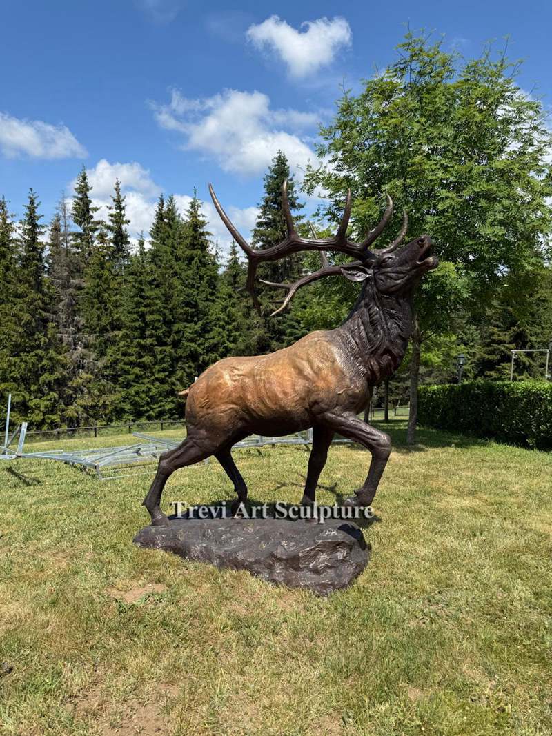 Life Size Bronze Roaring Elk Statue feedback