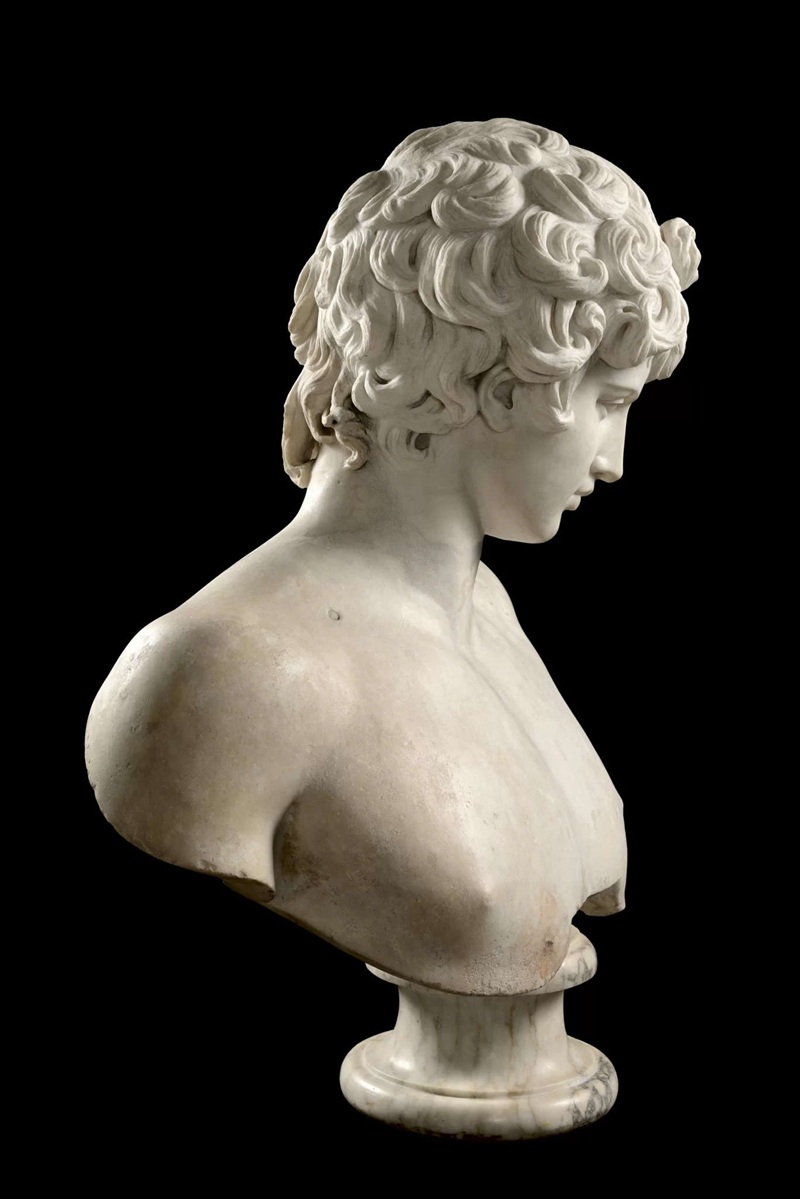 Roman art Antinous first half of 2nd century AD Luna marble Rome