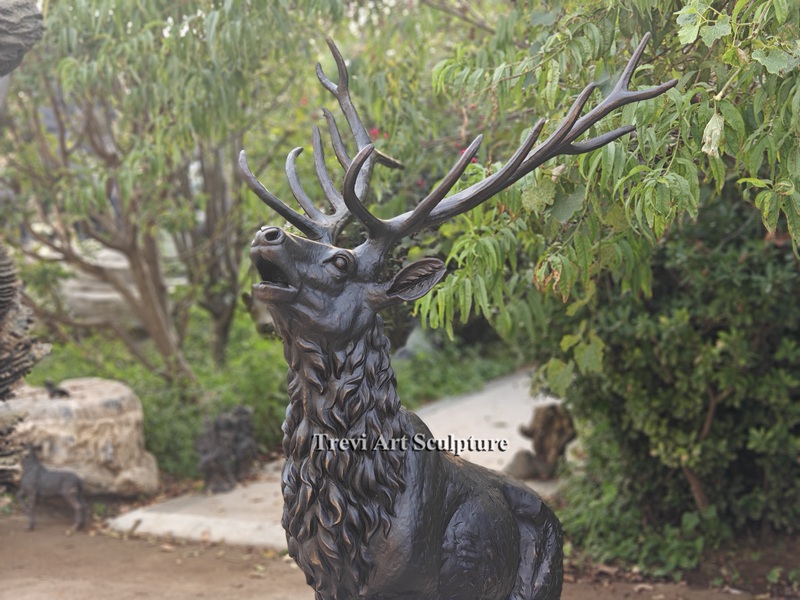 Wildlife life size Bronze Stag Statue