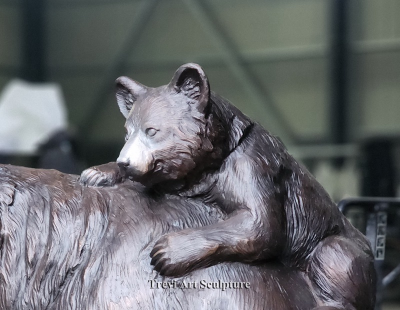 garden Bronze Bear Family Statue