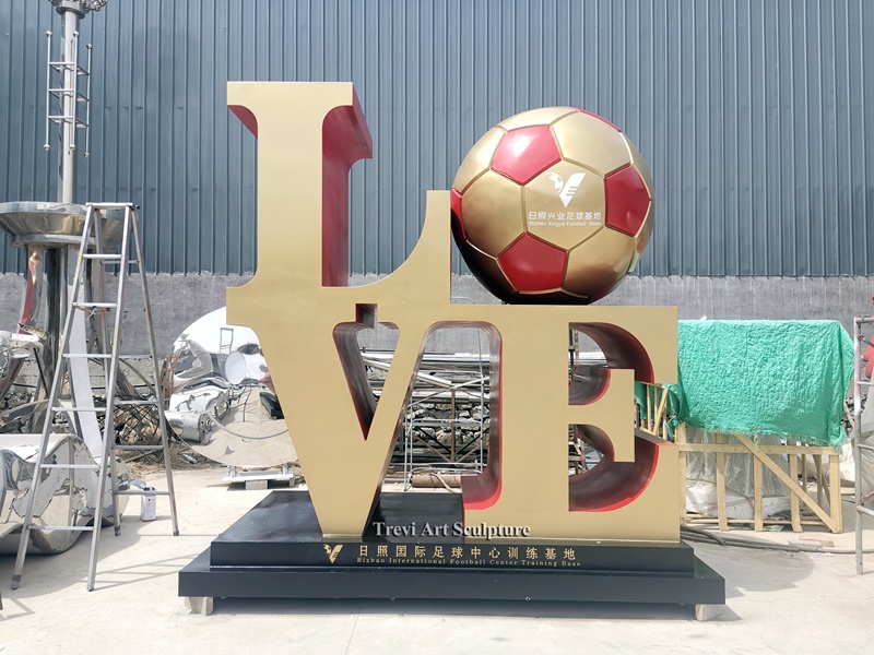 metal letter sculpture