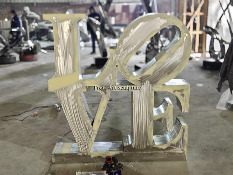 metal love sculpture process