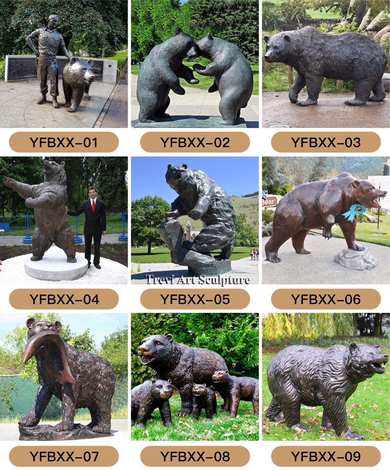 more bronze bear sculpture design
