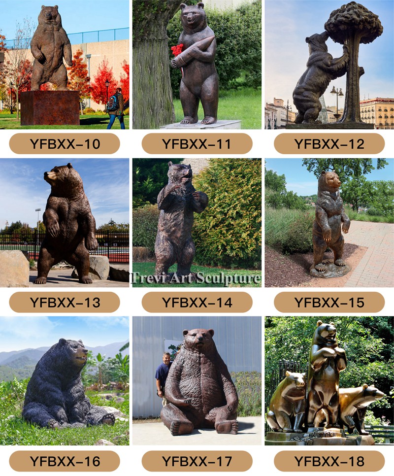 more bronze bear statue design