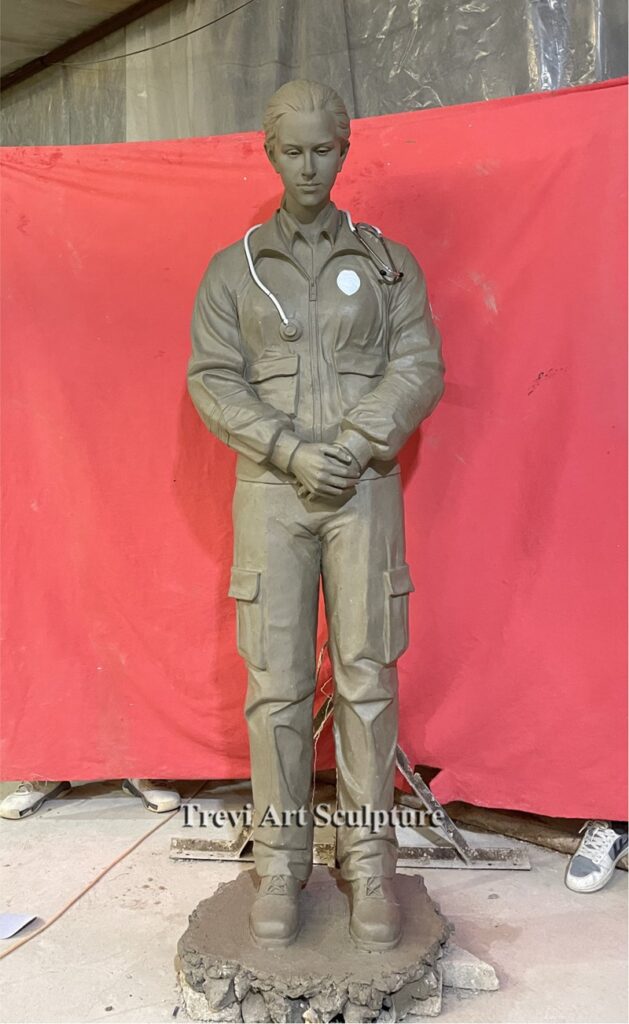 paramedic statue clay model