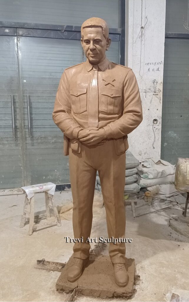 police officer statue clay model