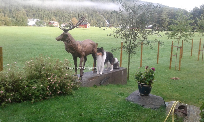 A Norwegian client purchased a copper elk sculpture to place on their farm