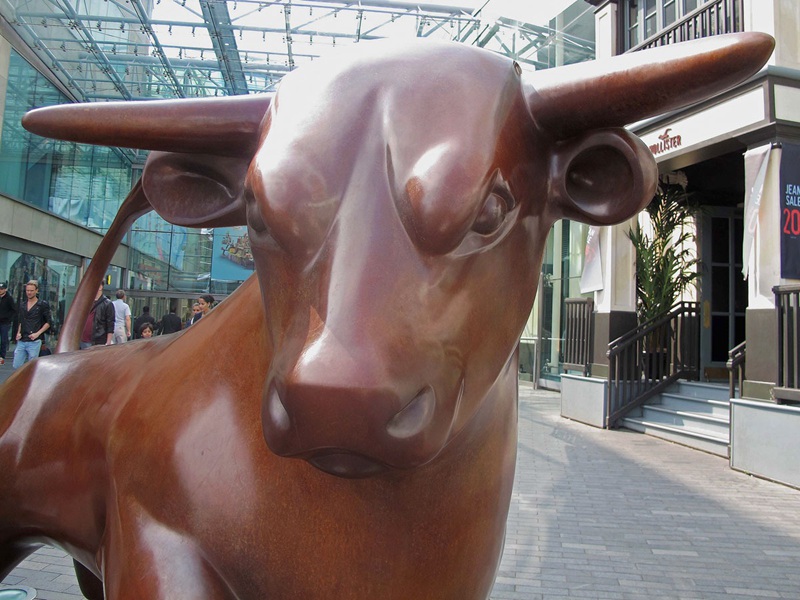 Birmingham bronze bull statue details