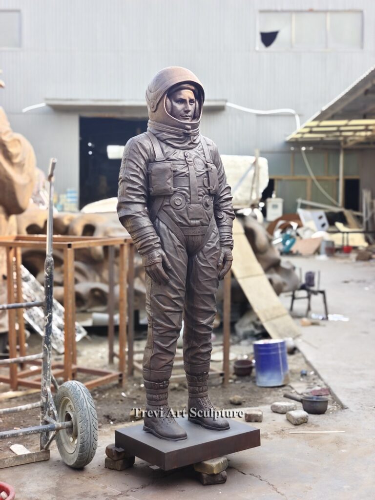 Bronze Astronaut statue outdoor