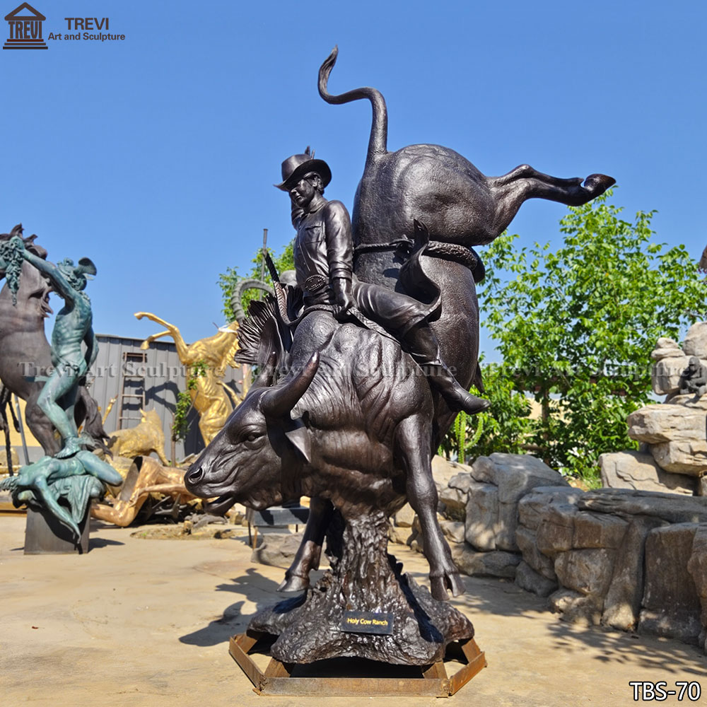 Bronze Bull Rider Statue