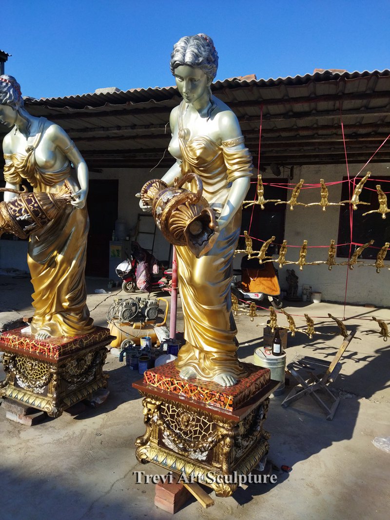 Hand-painted bronze sculpture