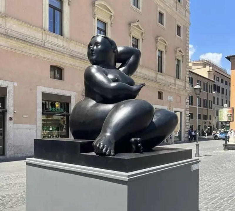 Italy Rome Seated Woman