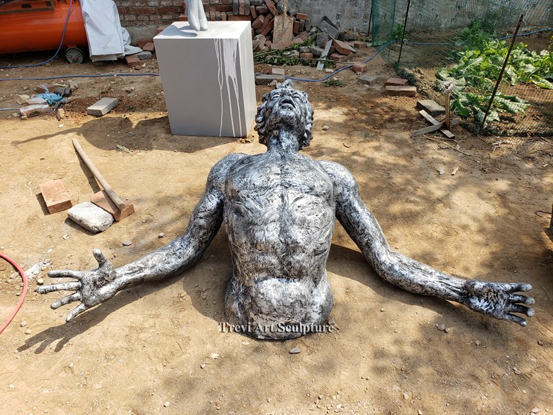 Wall-Mounted Man Figure Art bronze sculpture