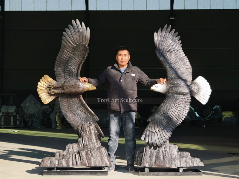 Bronze Eagle Statues