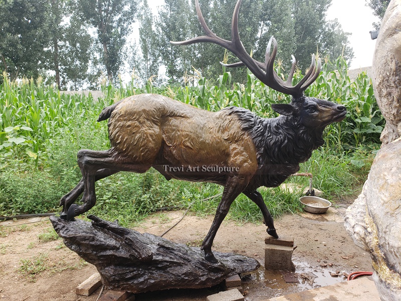 Bronze Elk Statue