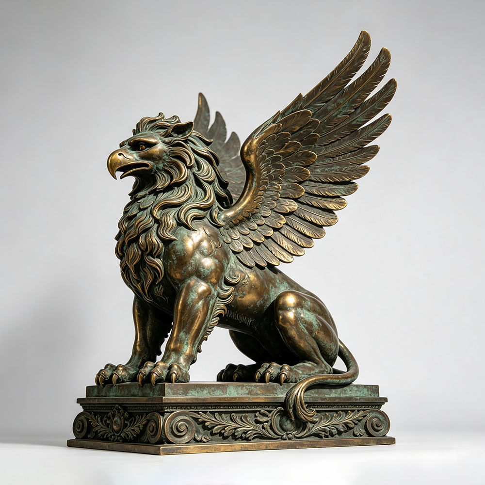 Bronze Griffin Statue