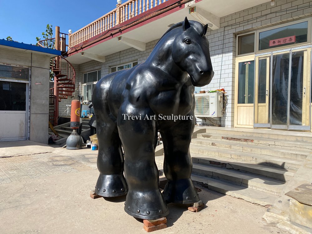 Large Botero Fat Horse statue