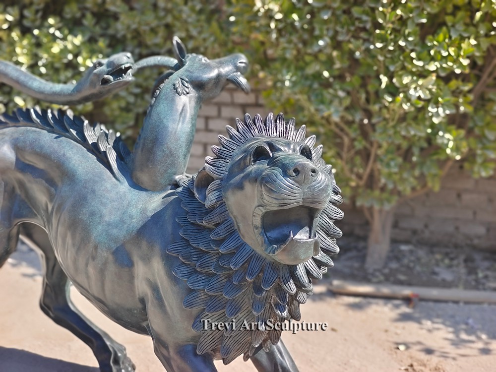 The Chimera of Arezzo Bronze Sculpture Replica by trevi