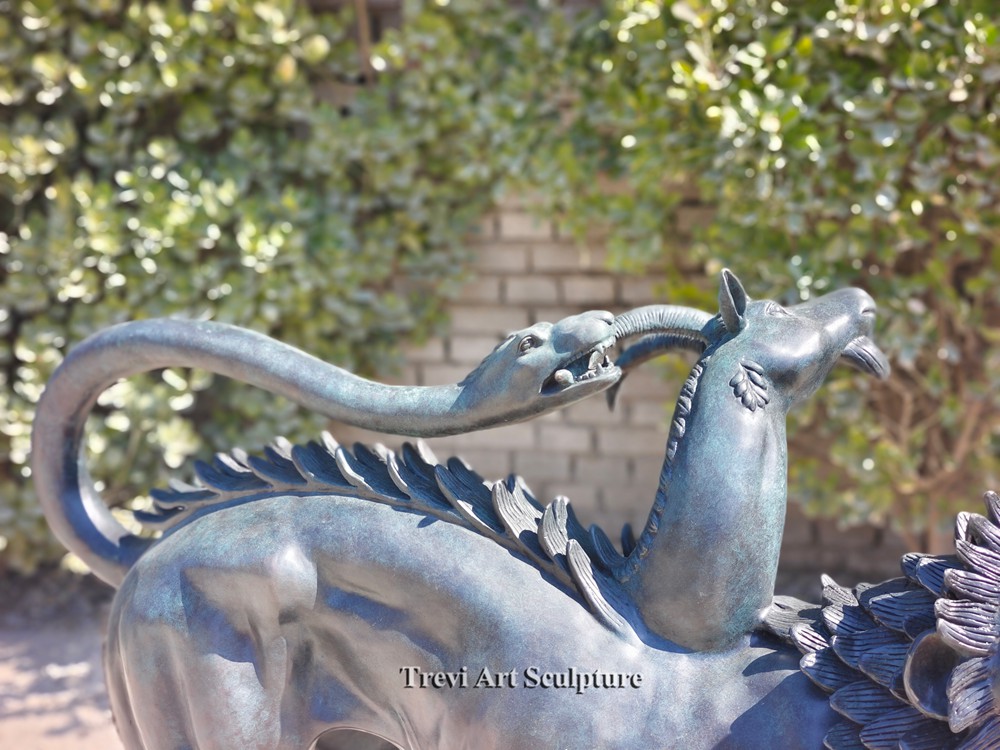 The Chimera of Arezzo Bronze statue details