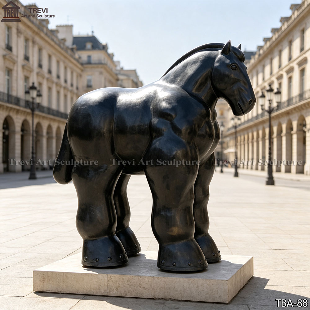 bronze Botero Fat Horse Sculpture Replica