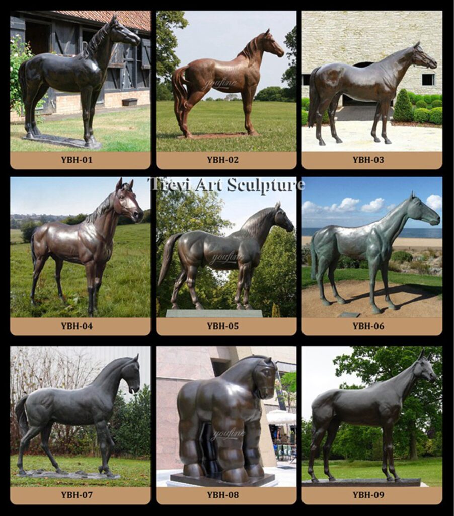 more bronze horse statues